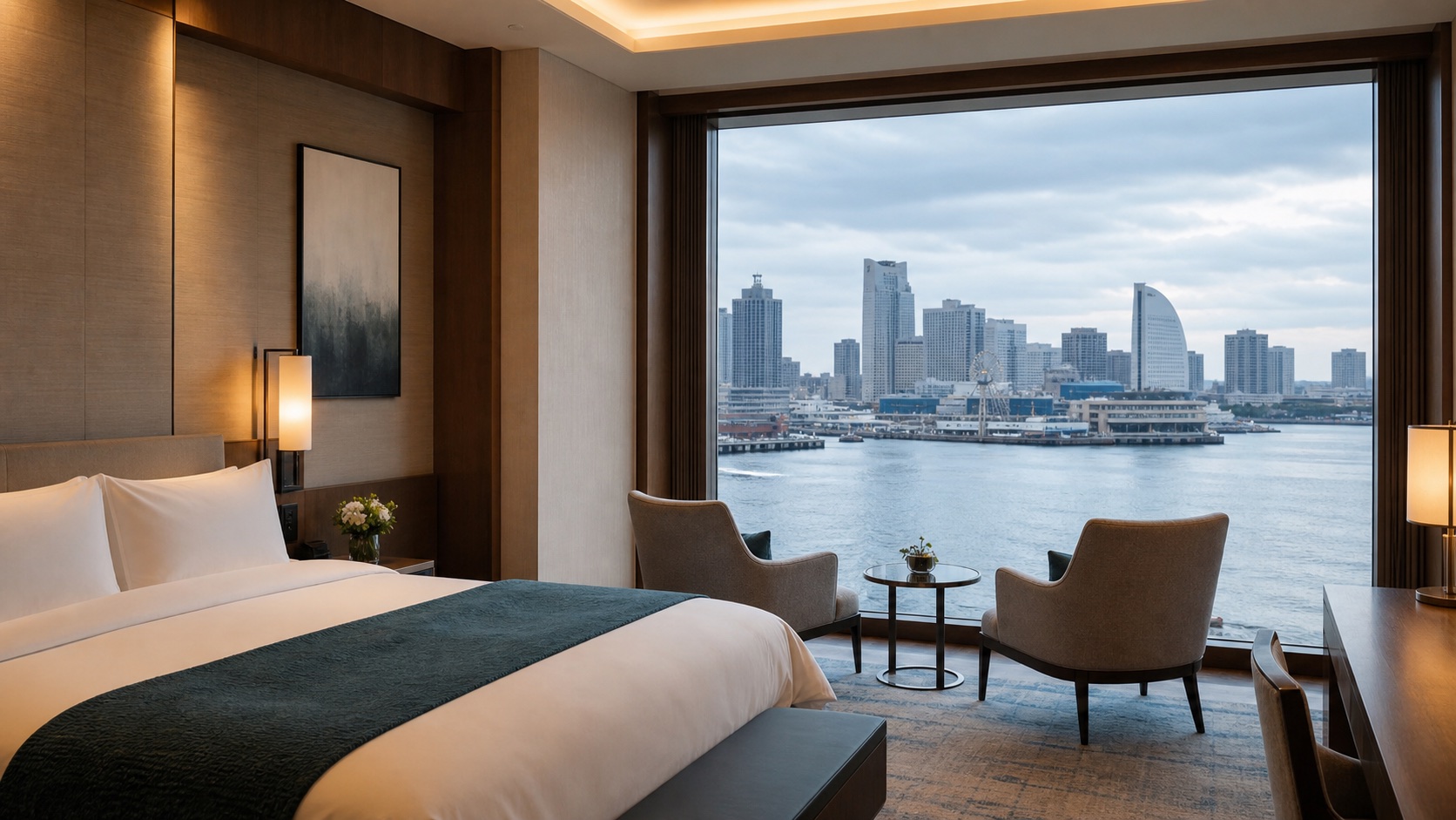 横滨港湾海景客房概念氛围图